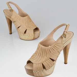 Christian Dior Wood Platform Temptation Sandals